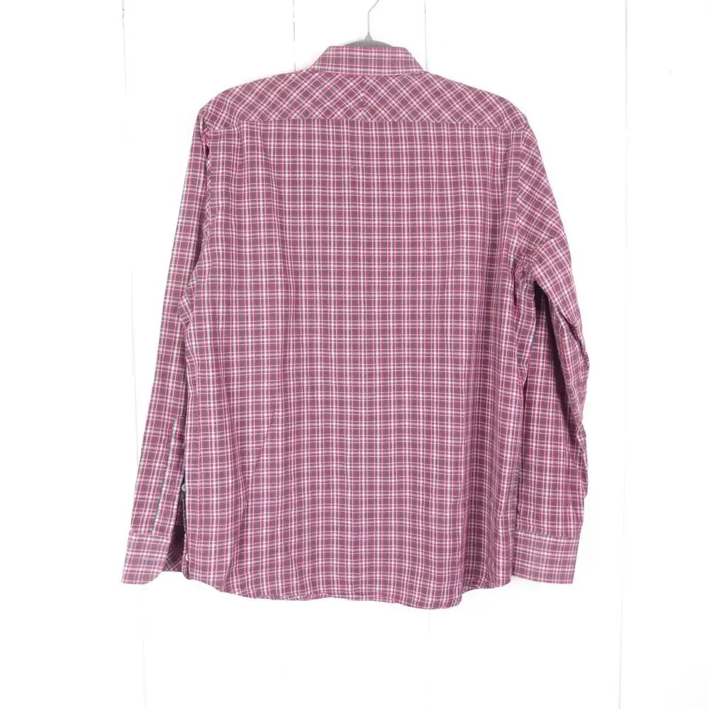 Billy Reid Shirt Mens SZ M Long Sleeve Button Up Tartan‎ Plaid Business Casual